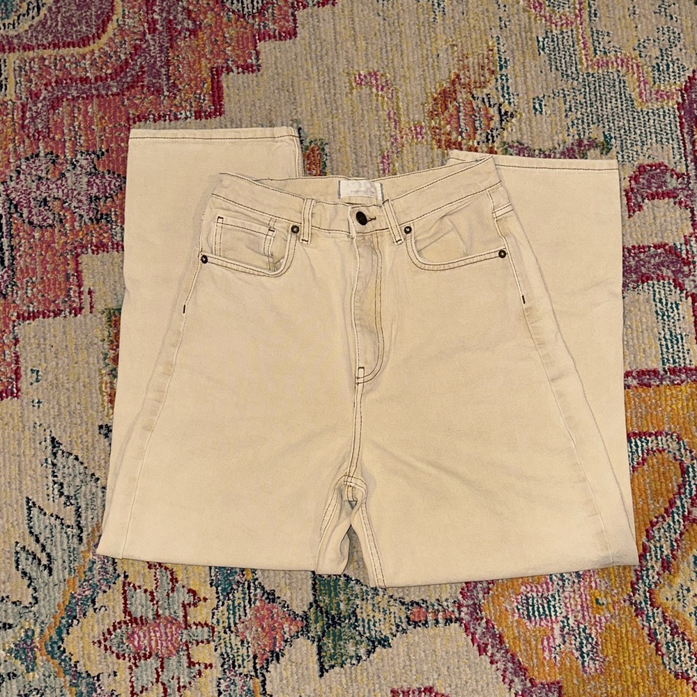 We The Free Tan High Rise Cropped Jeans